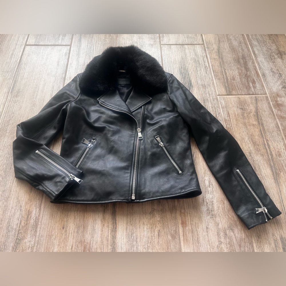 KARL LAGERFELD Women’s Leather Jacket Small